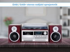 Trevi TT-1072 gramofonski stereo sistem, DAB/DAB+, Bluetooth, rjav