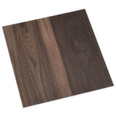 Greatstore Samolepilne talne plošče 20 kosov PVC 1,86 m2 temno rjave