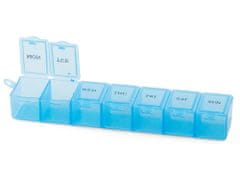 megamiska Tedenska škatlica za zdravila z ločenemi predelki več barv