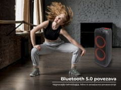Manta SPK5310 PRO zvočnik, karaoke, vgrajena baterija, Bluetoth, USB, MP3, FM, disco LED, TWS, 10000W P.M.P.O.