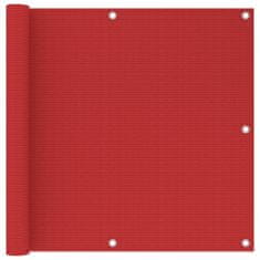 Greatstore Balkonsko platno rdeče 90x300 cm HDPE