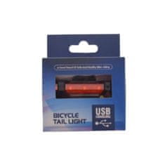 megamiska LED kolesarska svetilka USB rdeča