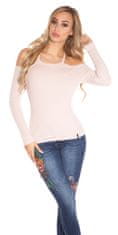 Amiatex Ženski pulover 71614, prašna roza, UNIVERZáLNí