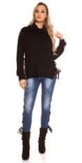 Amiatex Ženski pulover 71874, črna, UNIVERZáLNí