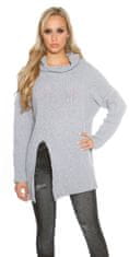 Amiatex Ženski pulover 71851, siva, UNIVERZáLNí