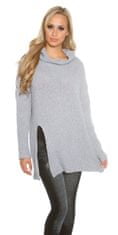 Amiatex Ženski pulover 71851, siva, UNIVERZáLNí