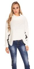Amiatex Ženski pulover 71871, bela, UNIVERZáLNí