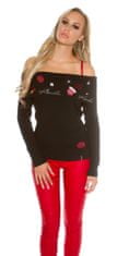 Amiatex Ženski pulover 72398, črna, UNIVERZáLNí
