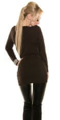 Amiatex Ženski pulover 76963, rjava, UNIVERZáLNí