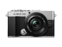 Olympus E-P7 fotoaparat + 14-42 Pancake Zoom Kit Silver/Black (V205111SE000)