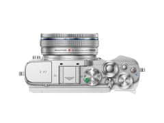 Olympus E-P7 fotoaparat + 14-42 Pancake Zoom Kit White/Silver (V205111WE000)