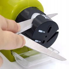 Električni brusilec nožev, škarij in izvijačev, zeleno-črn