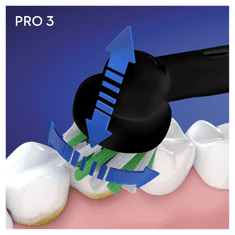 Oral-B Pro 3 - 3500 električna zobna ščetka, Braun dizajn, črna 