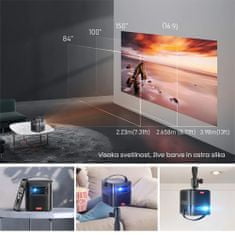 Byintek UFO U70 PRO prenosni mini 3D LED DLP projektor, Android, Wifi, 2 GB/32 GB