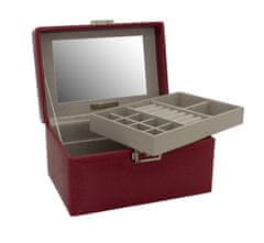Friedrich Lederwaren Brezčasna rdeča škatla za nakit Milano 20142-4