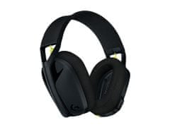 Logitech G435 LightSpeed brezžične gaming slušalke, Bluetooth, črne