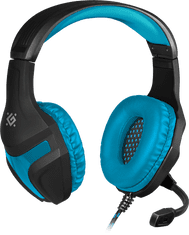 Defender Scrapper 500 gaming slušalke, črni + modri, 2 m kabel