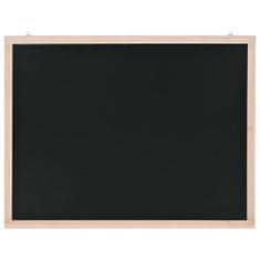Greatstore Stenska črna tabla iz cedrovine 60x80 cm