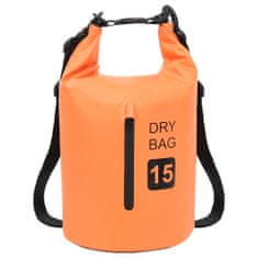 shumee Torba Dry Bag z zadrgo oranžna 15 L PVC