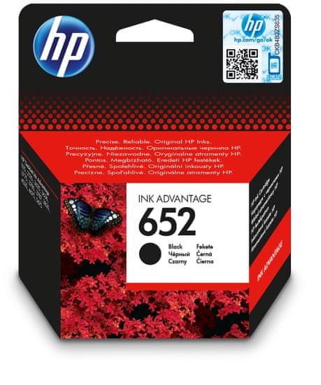 HP kartuša 652, instant ink, črna (F6V25AE)