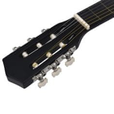 Greatstore Klasična kitara za začetnike s torbo črna 3/4 36"
