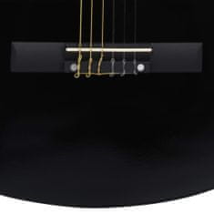Greatstore Klasična kitara za začetnike s torbo črna 4/4 39"