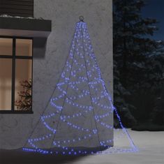 Greatstore Stensko drevesce 260 LED lučk modre barve 3 m notranje zunanje