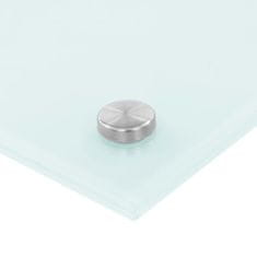 Greatstore Kuhinjska zaščitna obloga bela 90x50 cm kaljeno steklo
