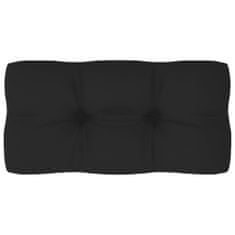 Greatstore Blazina za kavč iz palet črna 80x40x12 cm