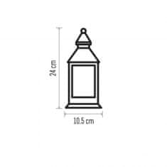 Emos LED dekoracija svečka (lanterna), bela, 24 cm, 3x AAA, notranja, vintage