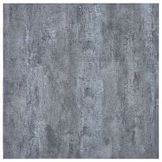Greatstore Samolepilne talne plošče 20 kosov PVC 1,86 m2 siv marmor