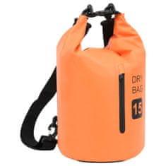 shumee Torba Dry Bag z zadrgo oranžna 15 L PVC