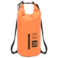 shumee Torba Dry Bag z zadrgo oranžna 20 L PVC