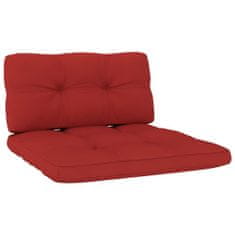 Greatstore Blazine za kavč iz palet 2 kosa rdeče