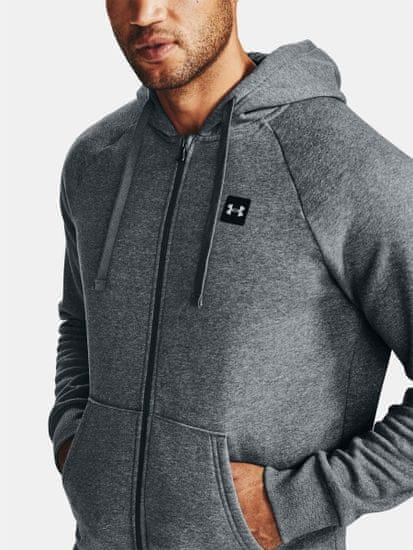 Under Armour Pulover UA Rival Fleece FZ Hoodie-GRY