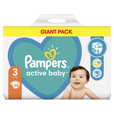 Pampers plenice Active Baby 3 Midi (6-10 kg) 90 kosov