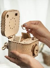 Robotime Zakladnica, mehanska skrivna omarica, lesena 3D sestavljanka, (ROKR LK502)
