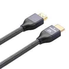 MG kabel HDMI 2.1 8K / 4K / 2K 1m, srebro