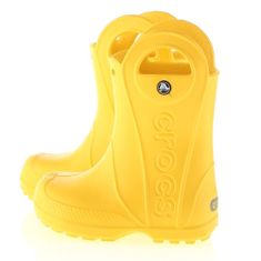 Crocs Dežni škornji čevlji za v vodo rumena 32 EU Handle Rain Boot Kids