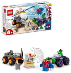 LEGO Marvel 10782 Spopad Hulka in Rhina v pošastnih tovornjakih
