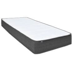 Greatstore Boxspring postelja temno sive barve iz blaga 90x200 cm