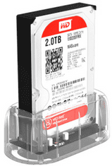 Orico 6139C3 postaja za HDD/SSD, 2,5 / 3,5, SATA v USB-C, prozorna (6139C3-EU-CR-BP)