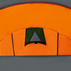 shumee Šotor za kampiranje za 4 osebe siv in oranžen