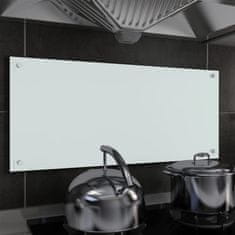 Greatstore Kuhinjska zaščitna obloga bela 90x40 cm kaljeno steklo