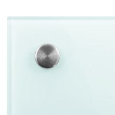 shumee Kuhinjska zaščitna obloga bela 80x50 cm kaljeno steklo