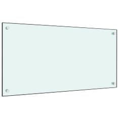 Greatstore Kuhinjska zaščitna obloga bela 80x40 cm kaljeno steklo