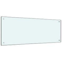 shumee Kuhinjska zaščitna obloga bela 100x40 cm kaljeno steklo