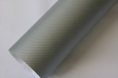 Toraz 4D ogljikova folija 100 cm x 152 cm srebrna