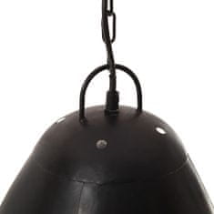Greatstore Industrijska viseča svetilka 25 W črna okrogla 32 cm E27