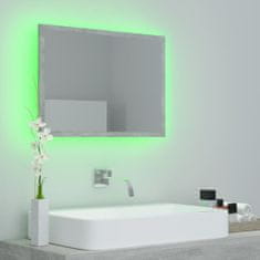 shumee LED kopalniško ogledalo betonsko sivo 60x8,5x37 cm iverna pl.